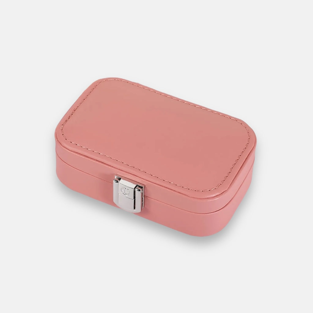 Pink | Mini Travel Rectangle Jewellery Box
