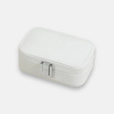 White Mini Travel Rectangle Jewellery Box