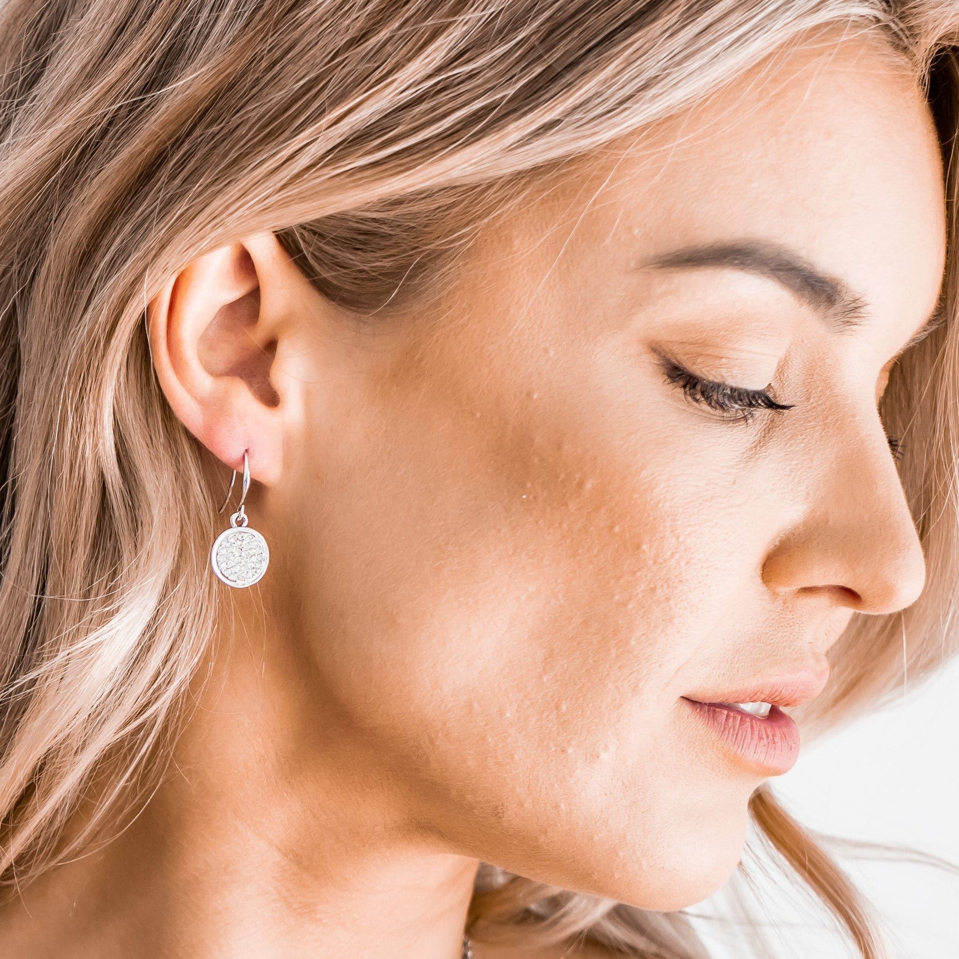 Fine | Rose Gold Drop Cubic Zirconia Earring