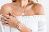 Fine | Short Silver Layered CZ Necklace