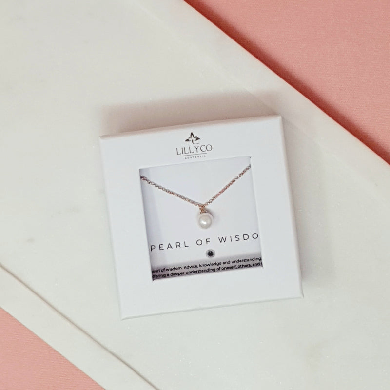 Fine | #2 Pearl of Wisdom Boxed Rose Gold Necklace