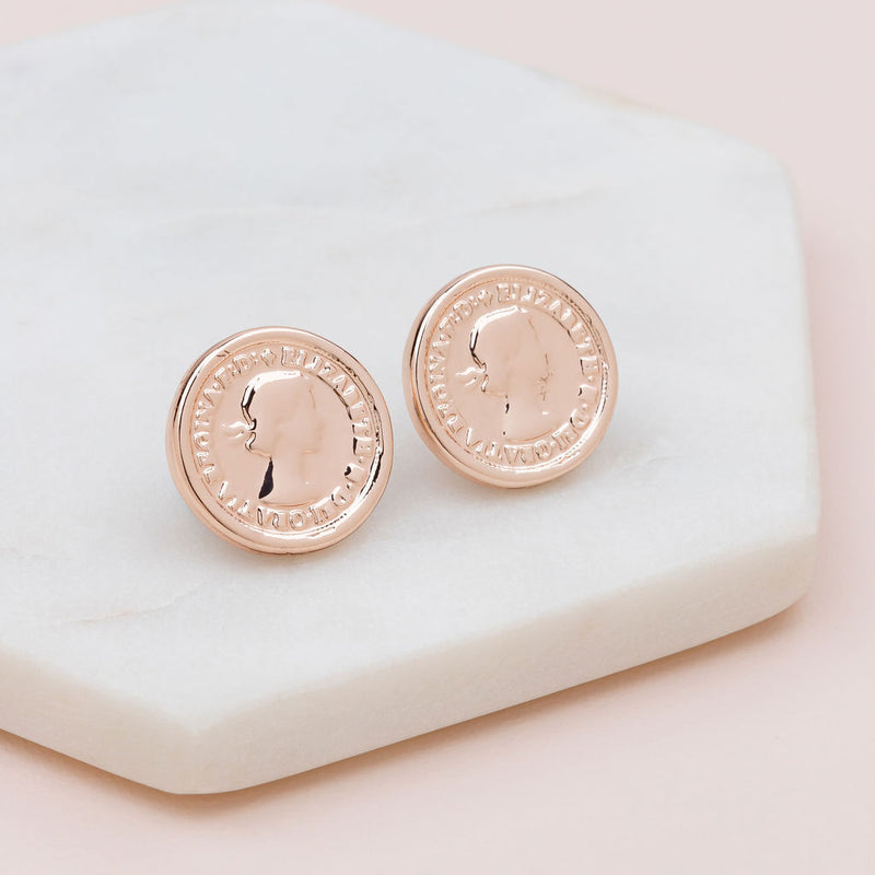 COIN | Rose Gold Coin Earring
