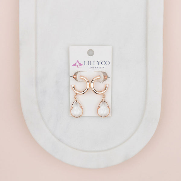 Rose Gold Tear Drop Earring