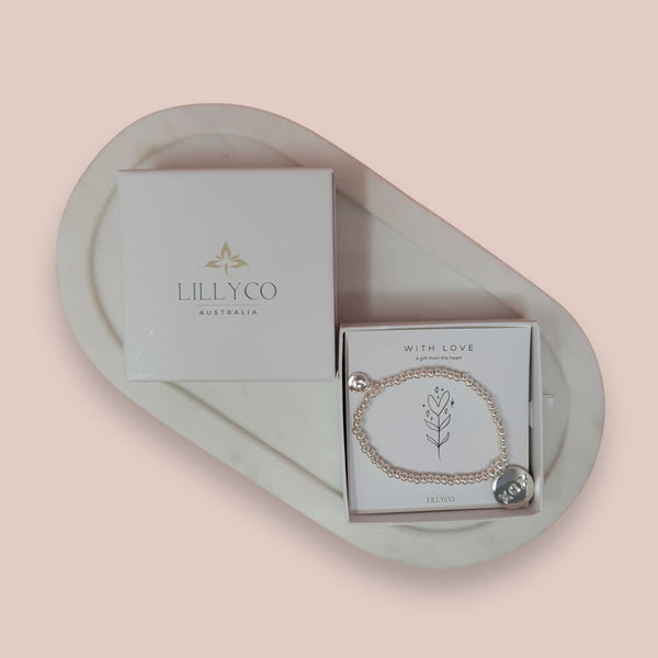 GIFT BOX | With Love #2 Boxed Silver Bracelet | BL128BS