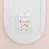 Rose Gold Ring & Drop Pearl Earring