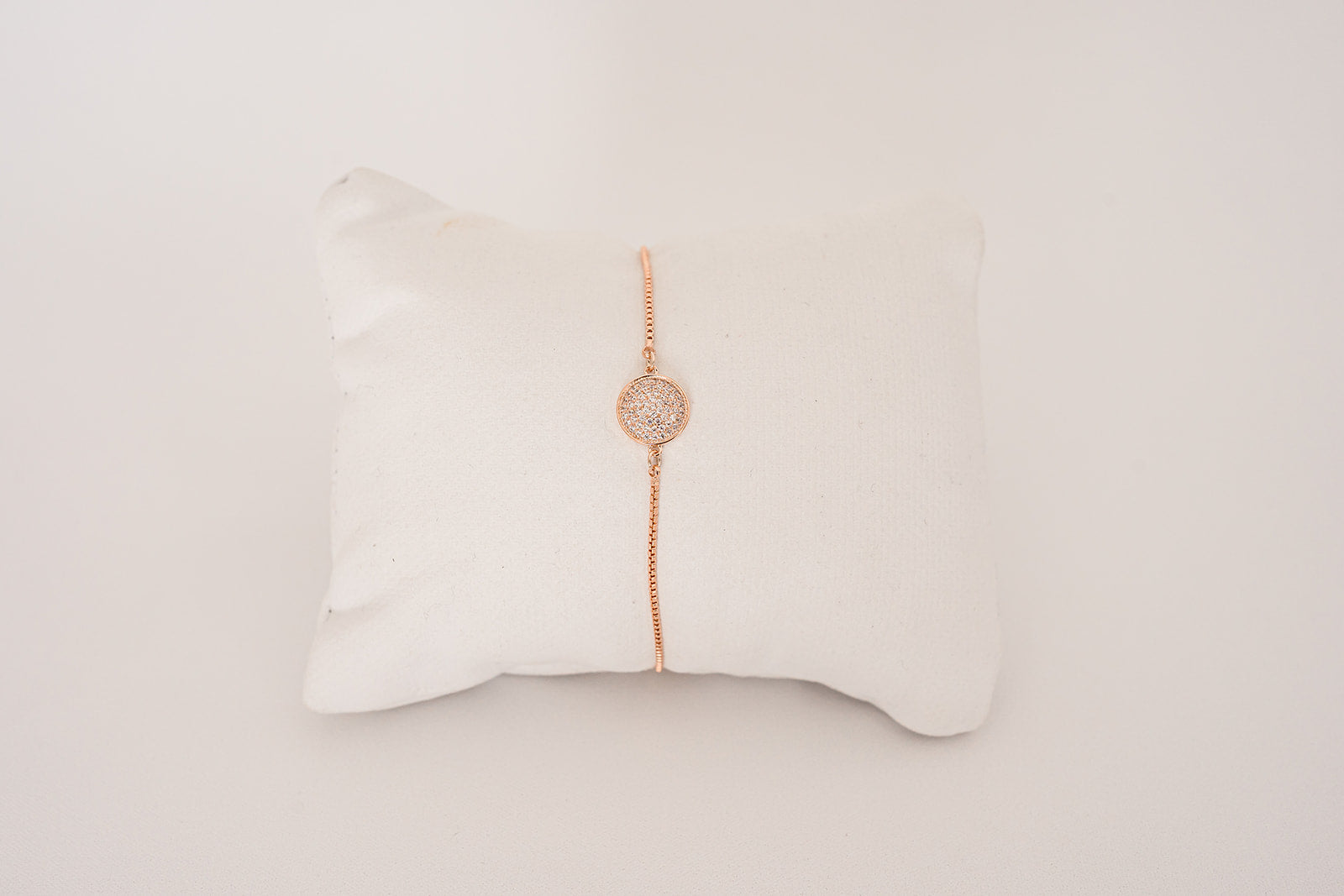 Fine | Rose Gold Cubic Zirconia Bracelet {Adjustable}