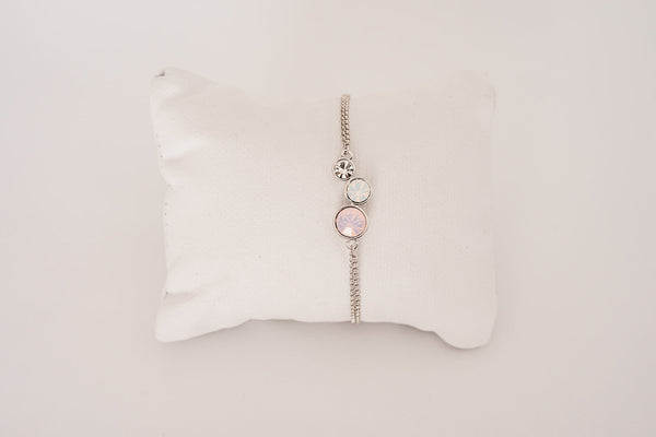 Fine | Silver with Pink Opal Bracelet