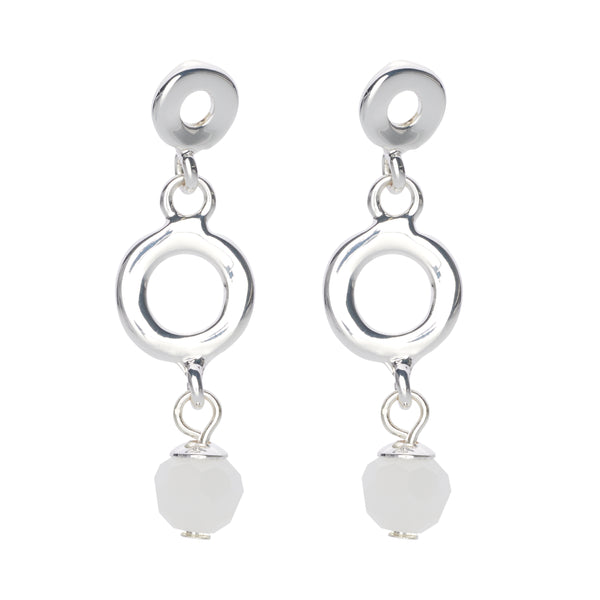Fine | Silver & Pink Earring