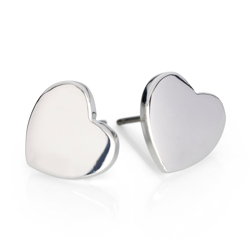 Fine | Silver Heart Earrings