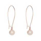Fine | Rose Gold Large Hoop Pearl Earring
