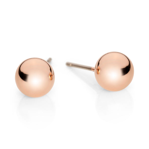 Fine | Rose Gold Ball Earring