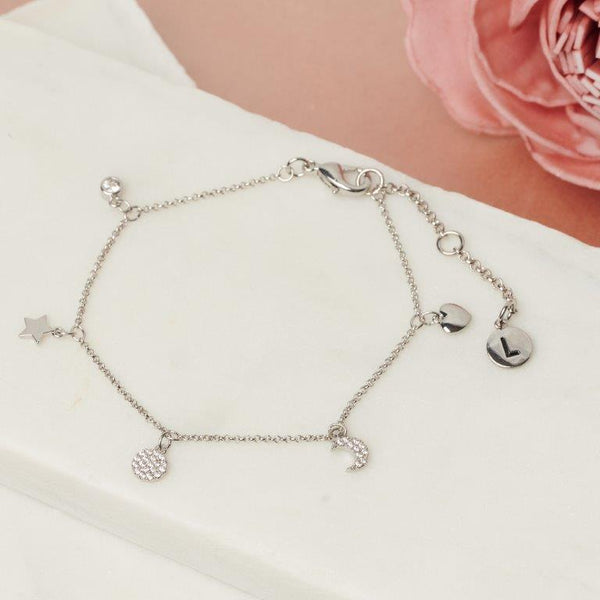 Fine | Silver CZ Charm Bracelet