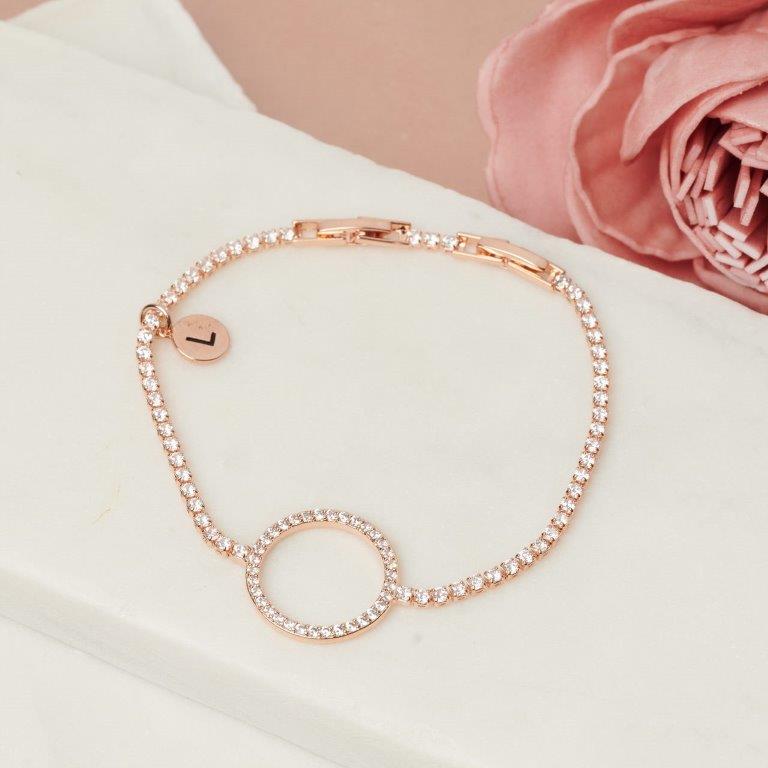 Fine | Rose Gold Bling Ring Adjustable Bracelet