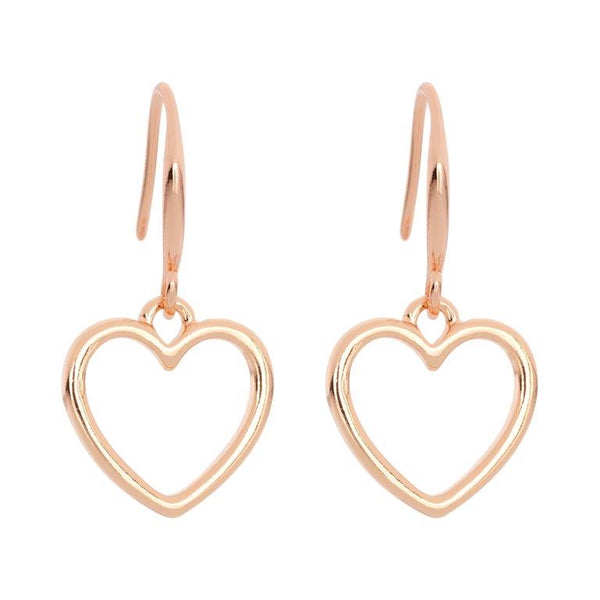 Fine | Rose Gold Heart Earrings