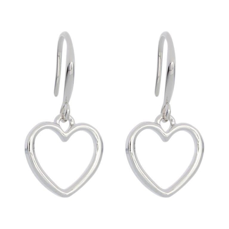 Fine | Stunning Silver Hook Heart Earring