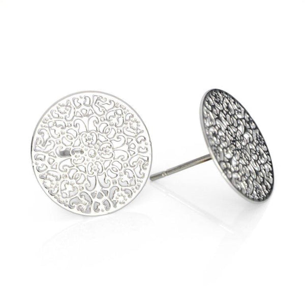 Fine | Silver Disc Earring
