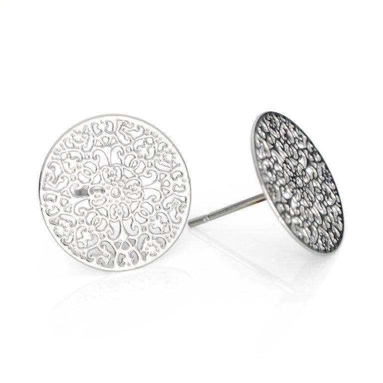 Fine | Silver Disc Earring
