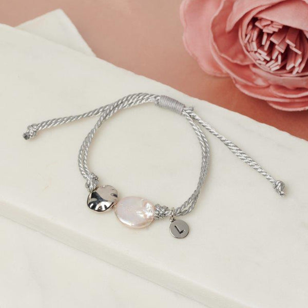 Fine | Silver Cord & Pearl Bracelet
