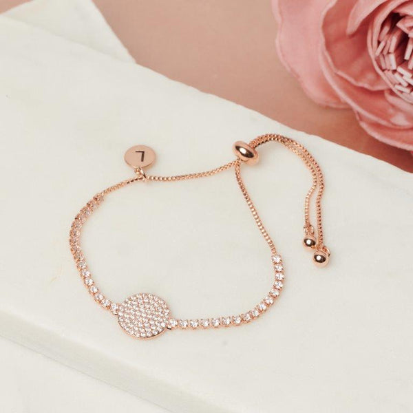 Fine | Rose Gold Round Bling Bracelet