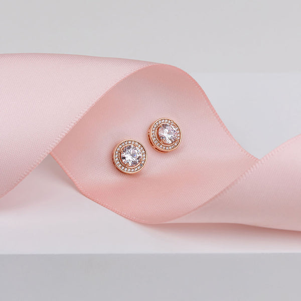 Fine | Rose Gold CZ Earring