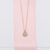 Fine | Forever Loved Boxed Square Crystal Necklace | Rose Gold
