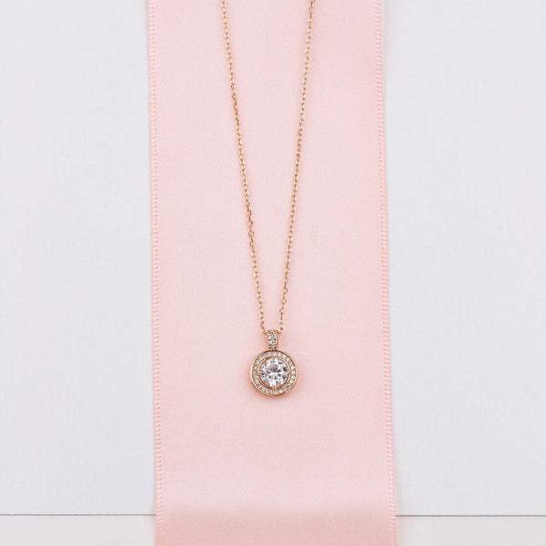 Fine | Short Rose Gold CZ Necklace