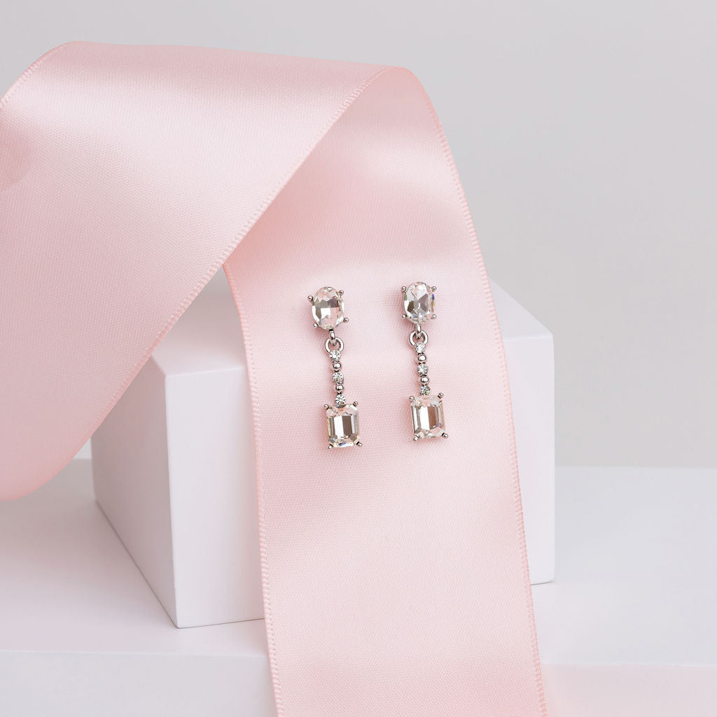 Fine | Silver Cubic Zirconia Drop Earring