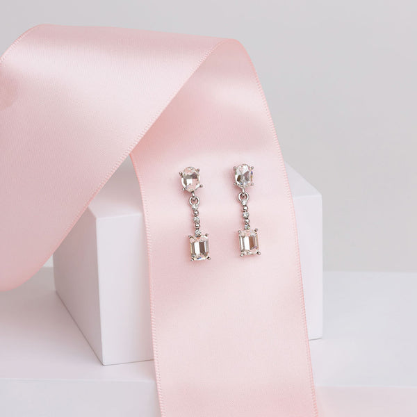 Fine | Silver CZ Drop Earring
