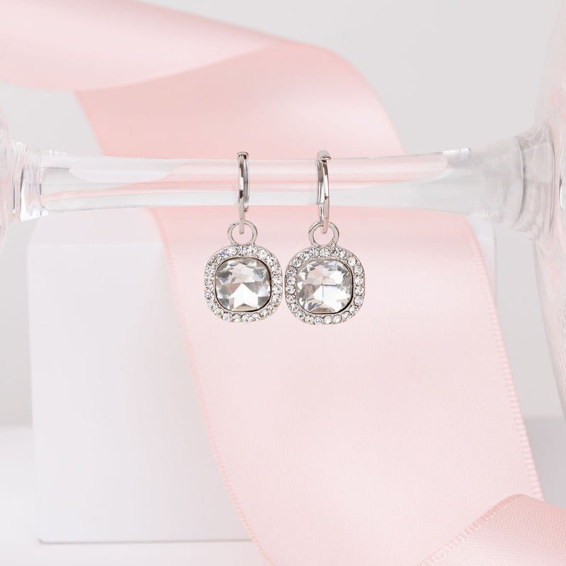 Fine | Silver CZ & Crystal Earring