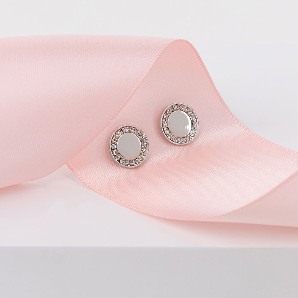Fine | Silver Crystal Stud Earring