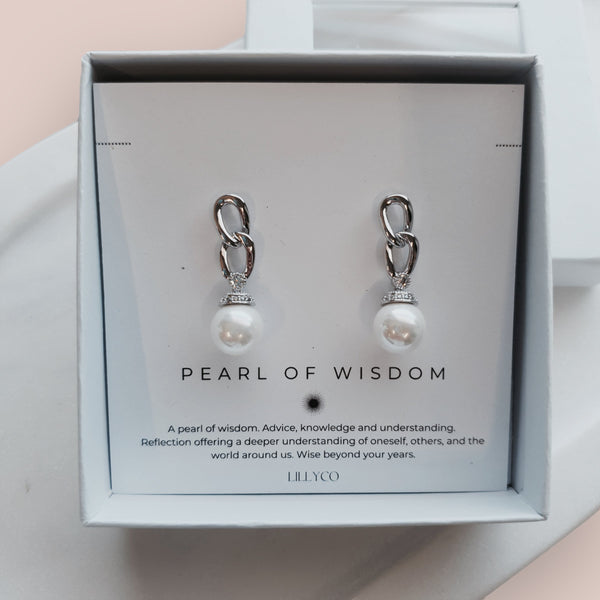 Fine | Boxed Silver Crystal & Pearl Earrings