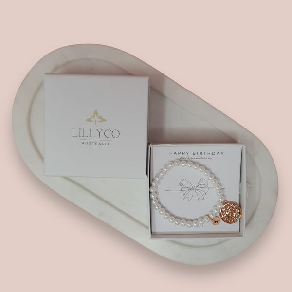 GIFT BOX | Happy Birthday #2 Boxed Rose Gold Bracelet | BL120BRG