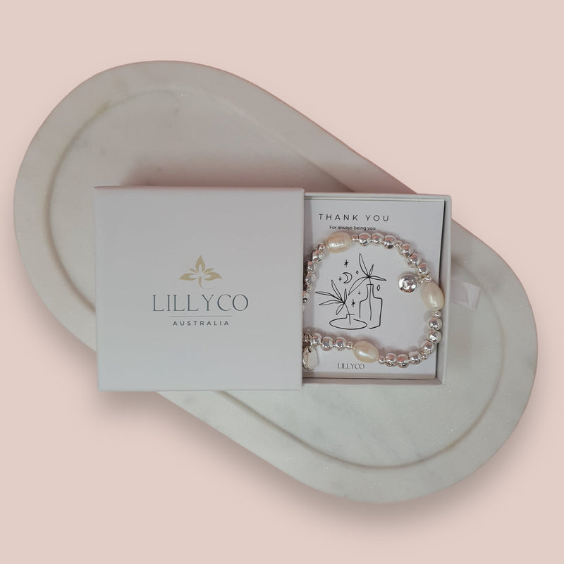 JEWELLERY GIFT BOX | Thank You #2 Boxed Silver Bracelet
