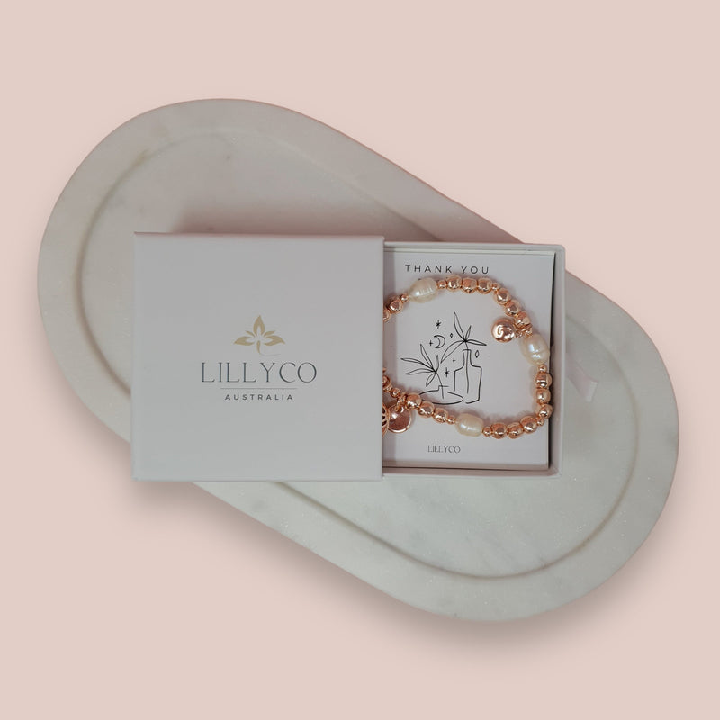 JEWELLERY GIFT BOX | Thank You #2 Boxed Rose Gold Bracelet