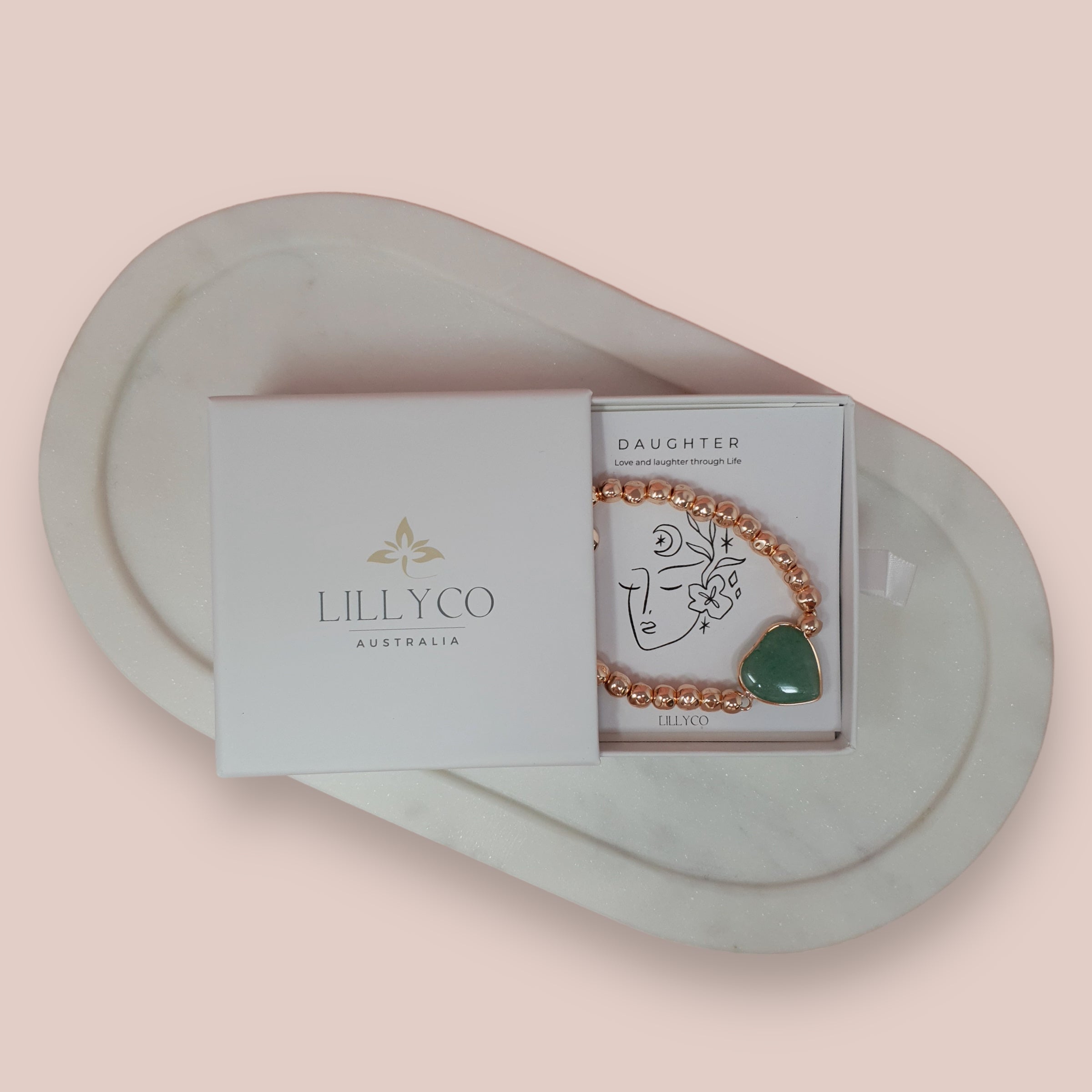 JEWELLERY GIFT BOX | Daughter Boxed Turquoise Stone Bracelet