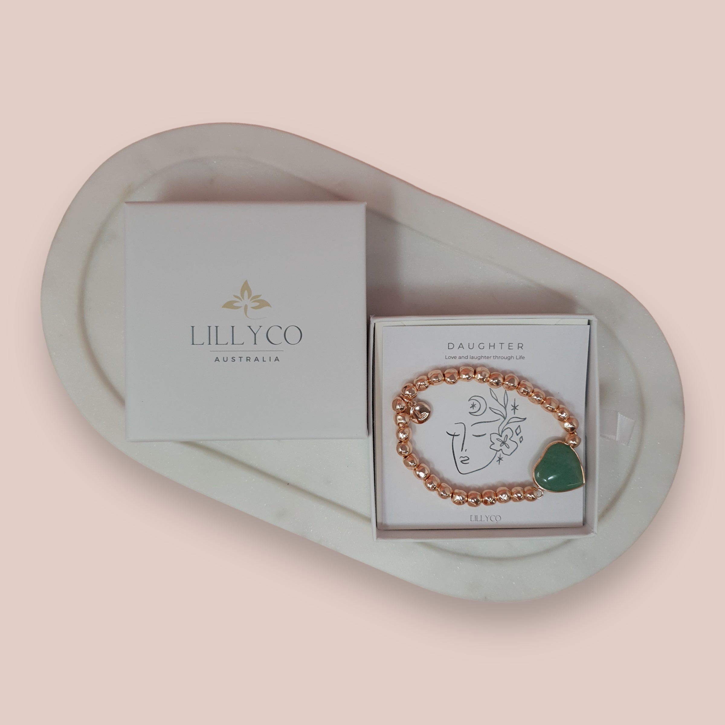 JEWELLERY GIFT BOX | Daughter Boxed Turquoise Stone Bracelet