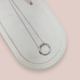 Silver Circle Ring Necklace