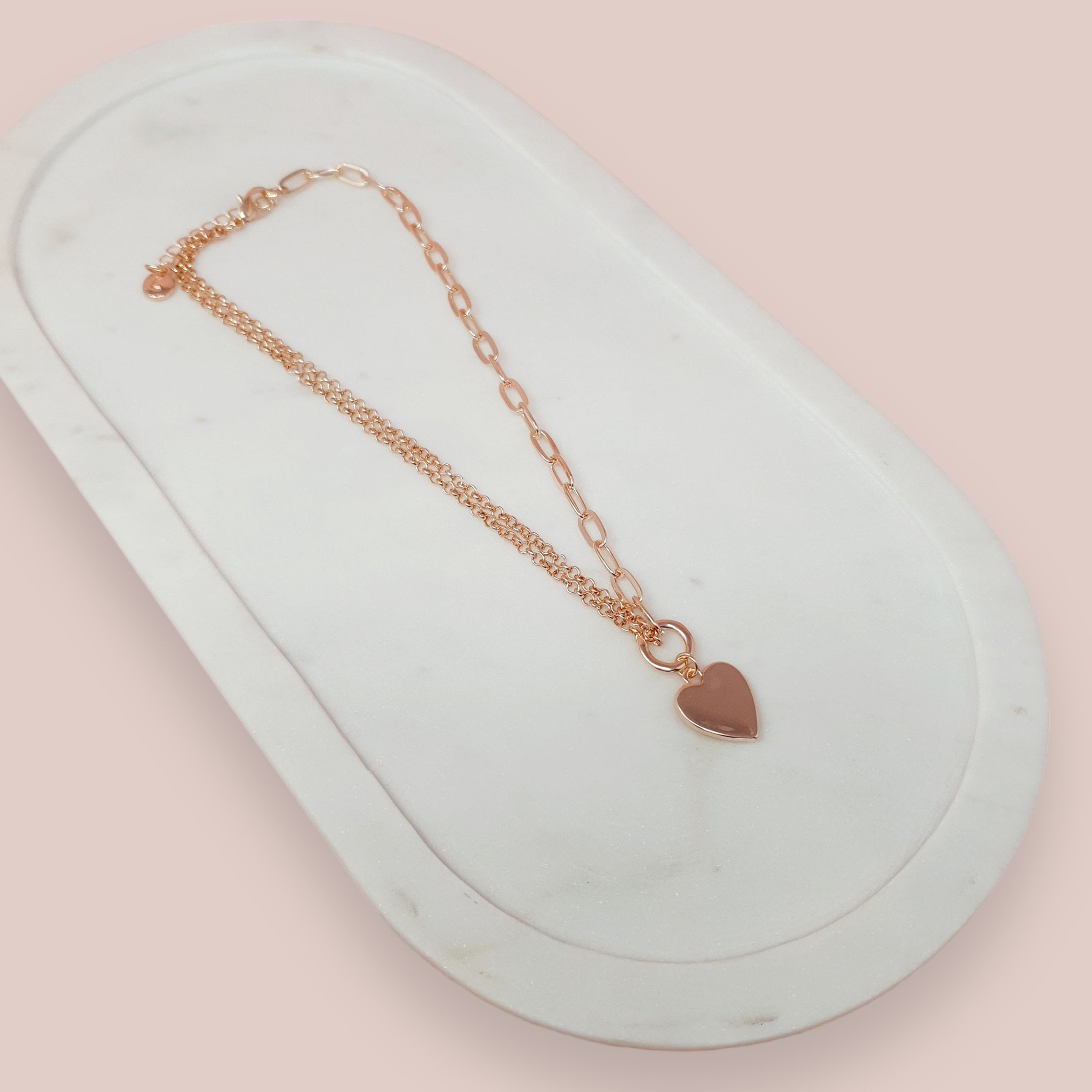 SHORT | Rose Gold Heart Necklace
