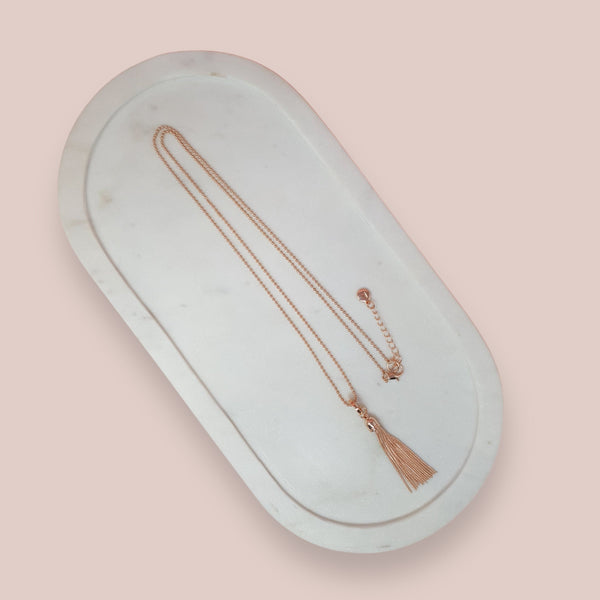 Rose Gold Tassell Long Necklace