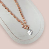 Short | Rose Gold XOX Double Sided Pendant Necklace