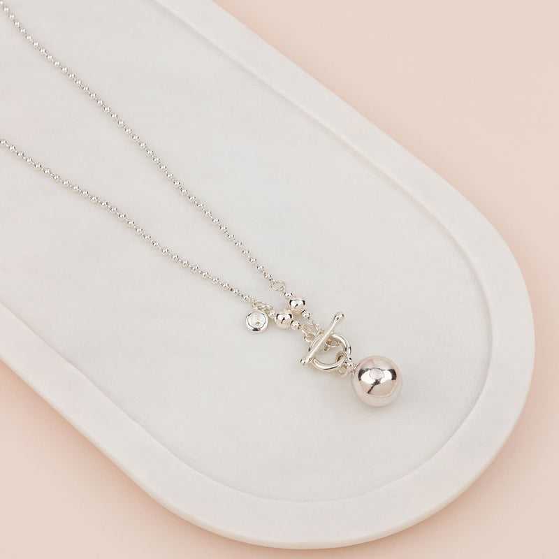 Limited Edition - Silver Ball & Fob Necklace