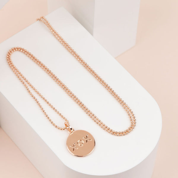 Rose Gold XOX Necklace