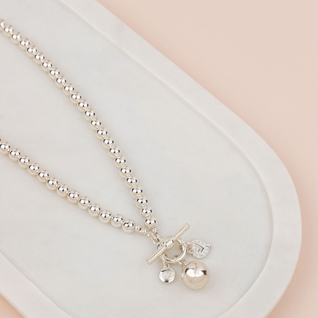 LIMITED EDITION | SHORT | Silver Ball Necklace