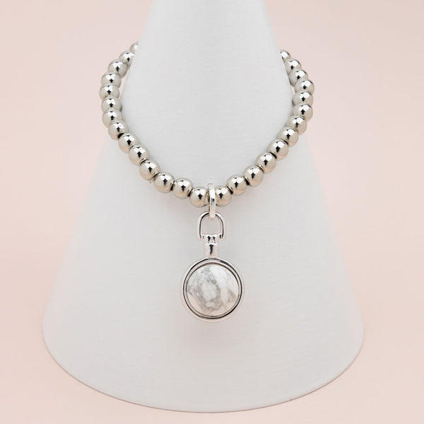 Silver Marble Ball Bracelet