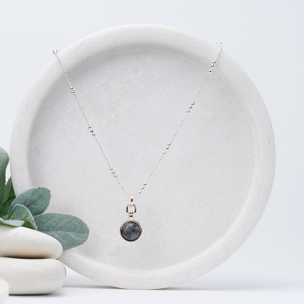 SHORT | Mixed Black Stone Necklace