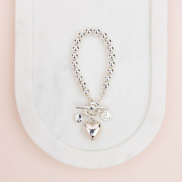 Limited Edition | Silver Toggle Heart Bracelet