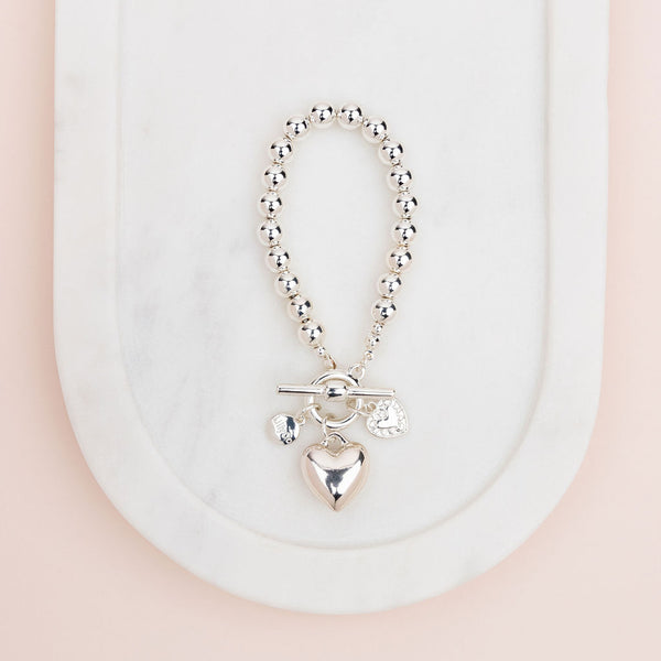 Limited Edition - Silver Toggle Heart Bracelet