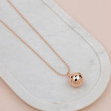 Rose Gold Ball on Ball Chain Necklace