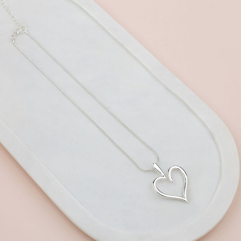SHORT | Silver J1 Favorite Heart Necklace