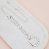 Silver Double Ring Necklace